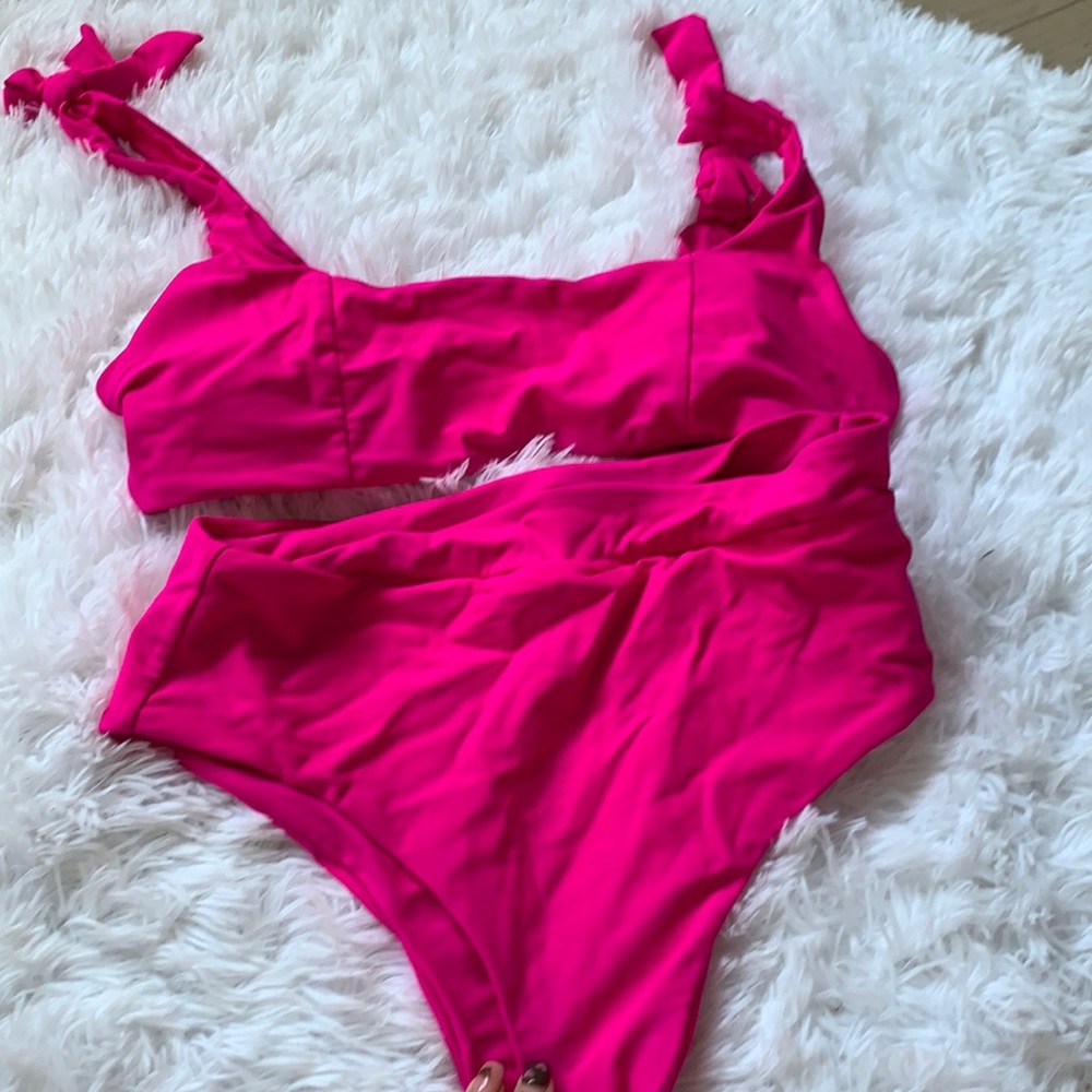 Magenta bathing suit